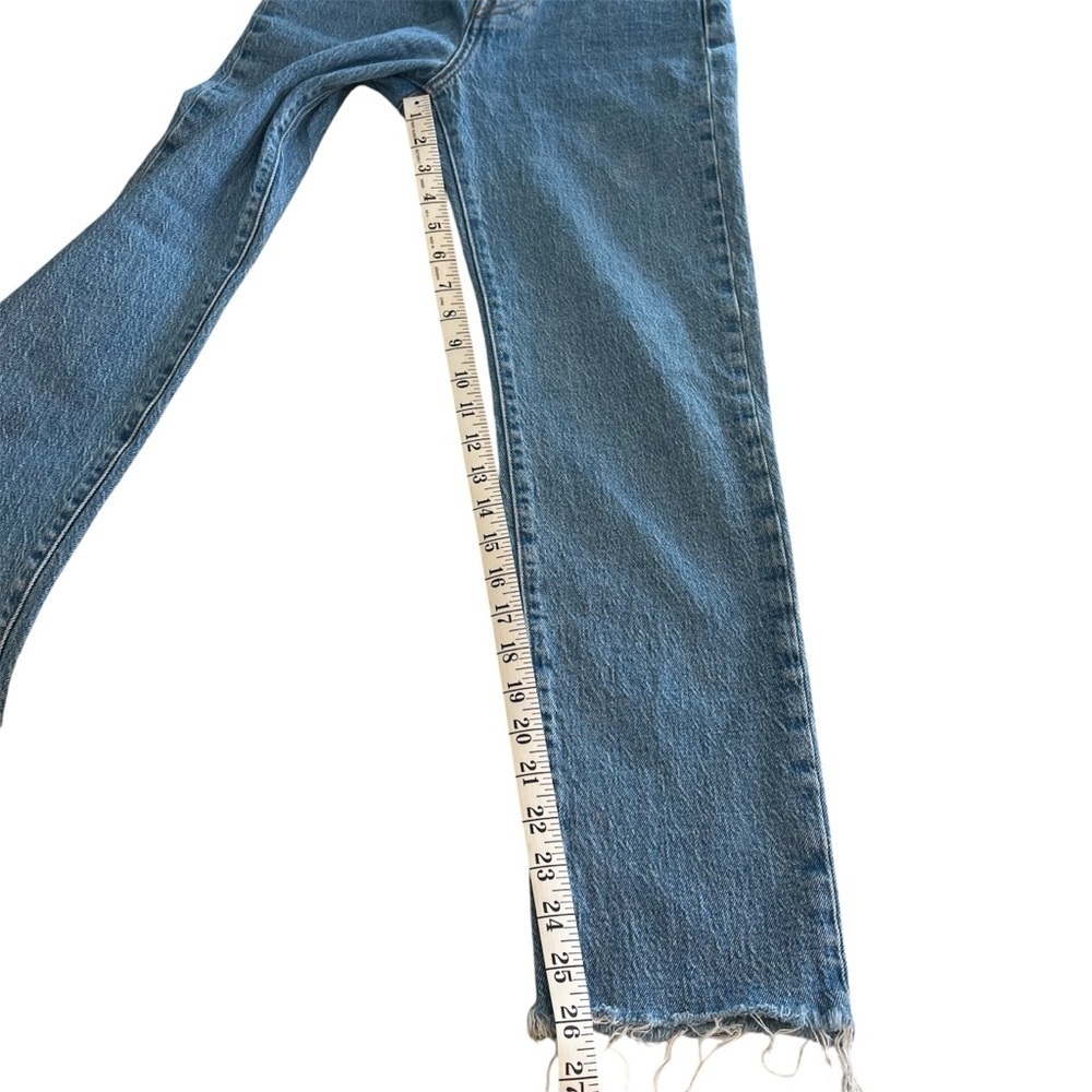 Levi’s Wedgie Straight Jeans With Button Fly & Raw Hem Size 24 - Picture 5 of 11